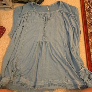 Free People Flowy Aster Henley